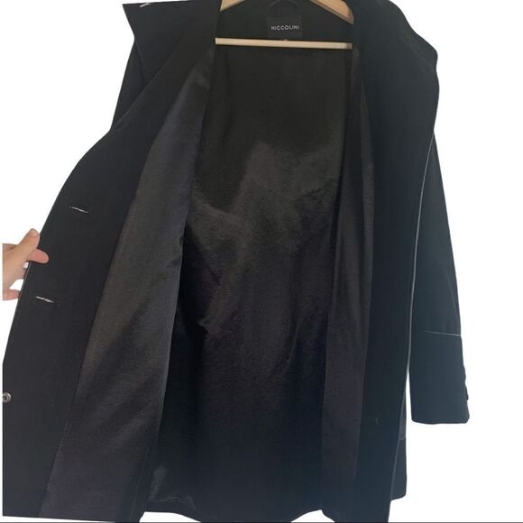 NICCOLINI Beautiful! Button Down Black Grey Coat - Picture 10 of 12